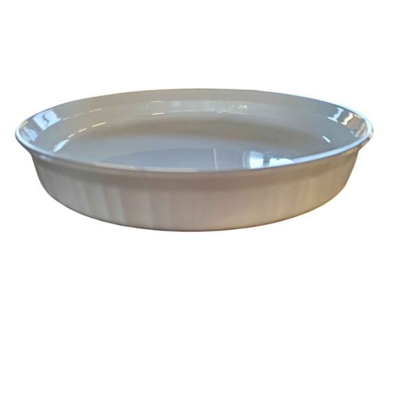 Corning Ware  French White 10"  Round Quiche or Dessert Dish - Picture 3 of 7